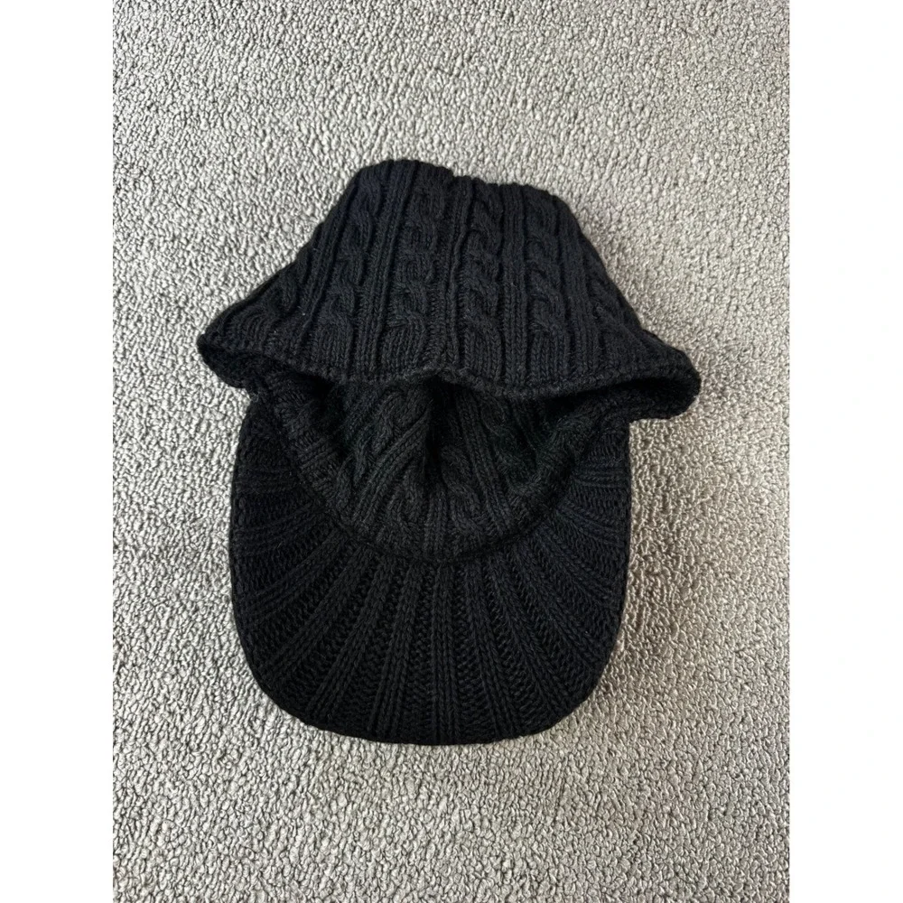 Bogner Tessa Visor Hat Black Cable‎ Knit Wool Cashmere Blend Outdoors Active New